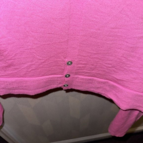 Banana Republic Sweater Womens M Medium Hot Pink 100% Merino Wool Business - Picture 3 of 5